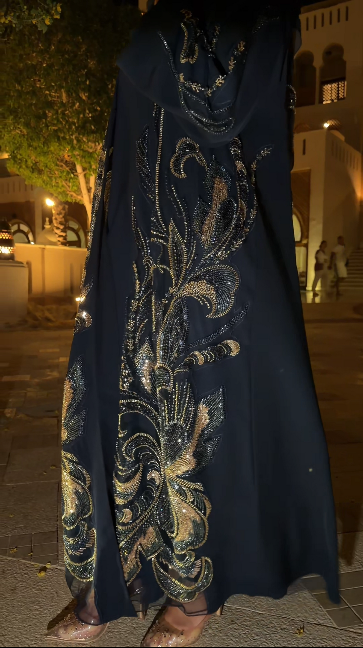 Ryesha abaya navy blue ￼